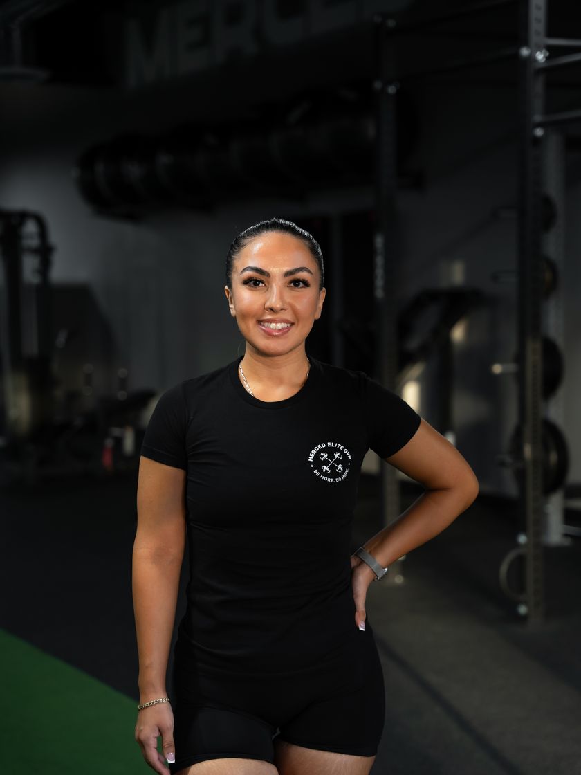 Tialli, personal trainer at Merced Elite Gym, a women's-only private training studio in Merced, California